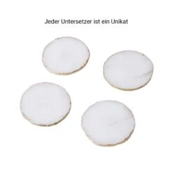 4x Edelsteinuntersetzer Ø11cm CRYSTAL In Weiß-Gold -Butlers butlers 4x edelsteinuntersetzer o11cm crystal in weiss gold 2