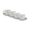 4x Kaffeetasse Mit Untertasse 270ml HENLEY In Hellgrau
