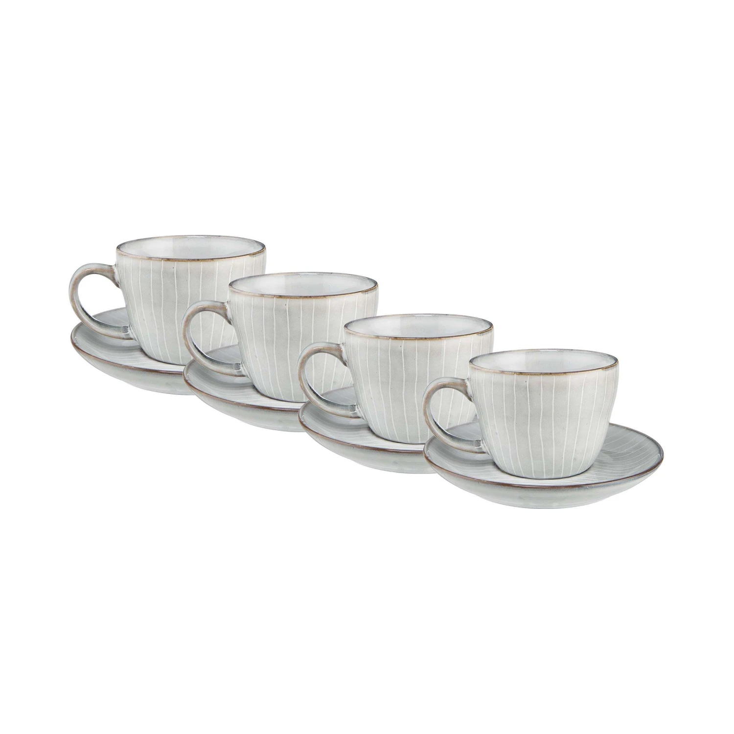 4x Kaffeetasse mit Untertasse 270ml HENLEY in Hellgrau 4x Kaffeetasse Mit Untertasse 270ml HENLEY In Hellgrau -Butlers butlers 4x kaffeetasse mit untertasse 270ml henley in hellgrau