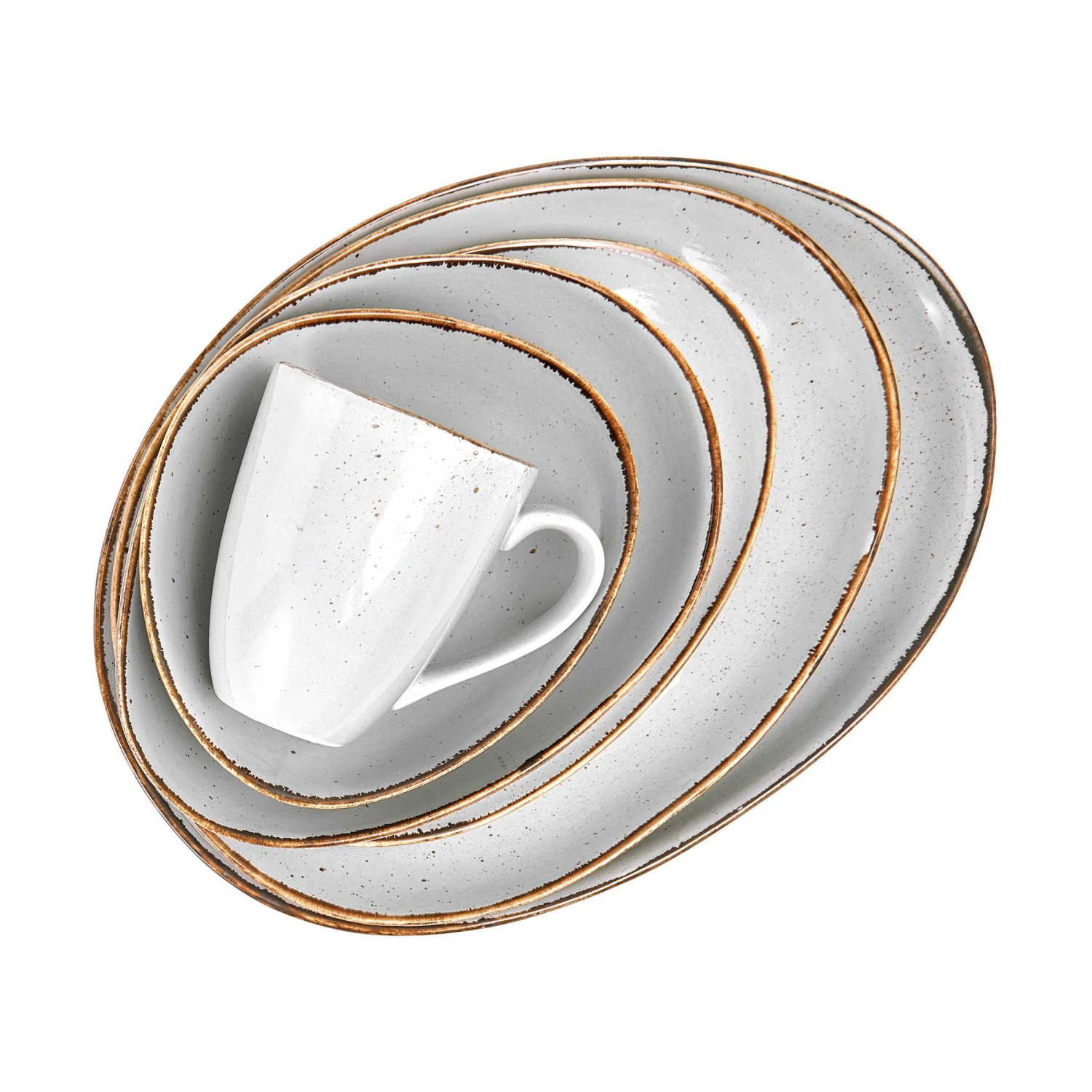 4x Schale 390ml FINCA in Grau 4x Schale 390ml FINCA In Grau -Butlers butlers 4x schale 390ml finca in grau 4