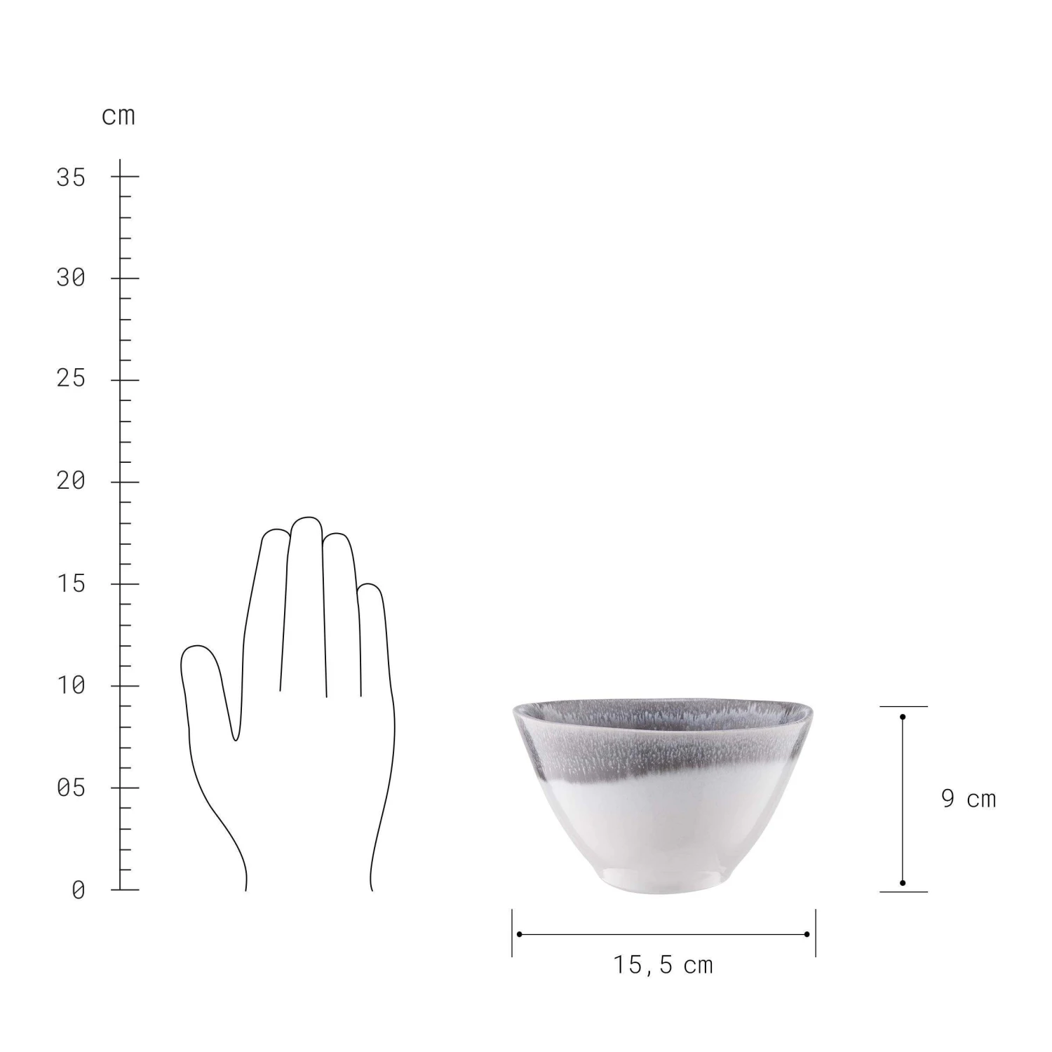 4x Schale 640ml ATLANTIS in Grau 4x Schale 640ml ATLANTIS In Grau -Butlers butlers 4x schale 640ml atlantis in grau 3