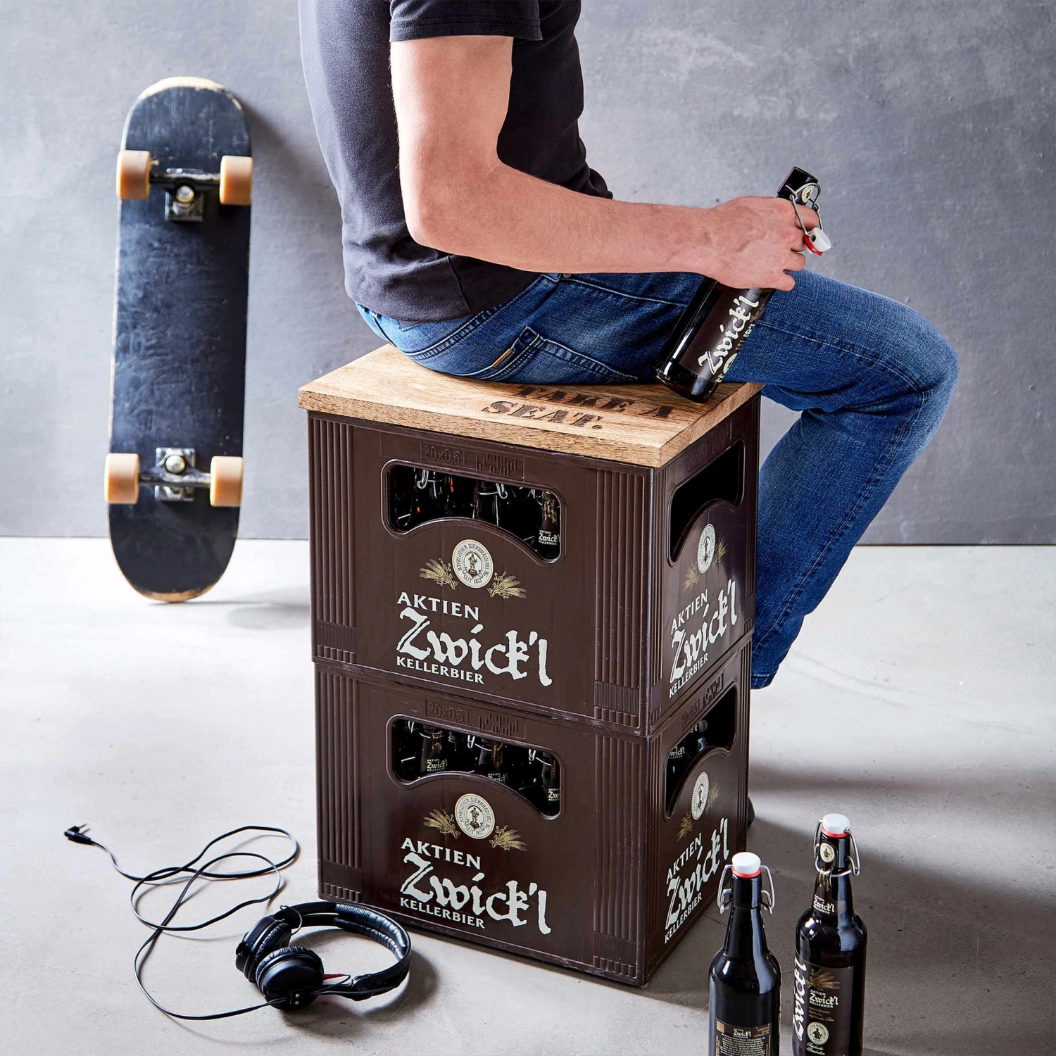 Auflage für Bierkasten B 41 x T 30cm TAKE A SEAT in Braun Auflage Für Bierkasten B 41 X T 30cm TAKE A SEAT In Braun -Butlers butlers auflage fur bierkasten b 41 x t 30cm take a seat in braun 9