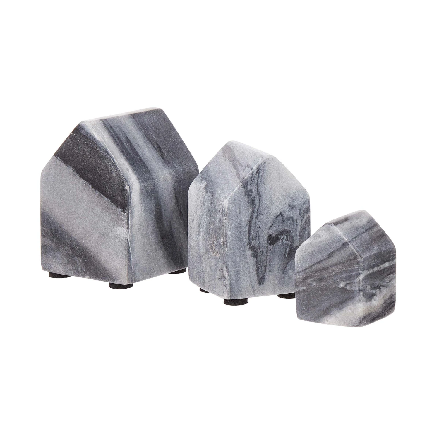 Deko-Haus Set 3-tlg. BLOCKHOUSE in Grau Deko-Haus Set 3-tlg. BLOCKHOUSE In Grau -Butlers butlers deko haus set 3 tlg blockhouse in grau