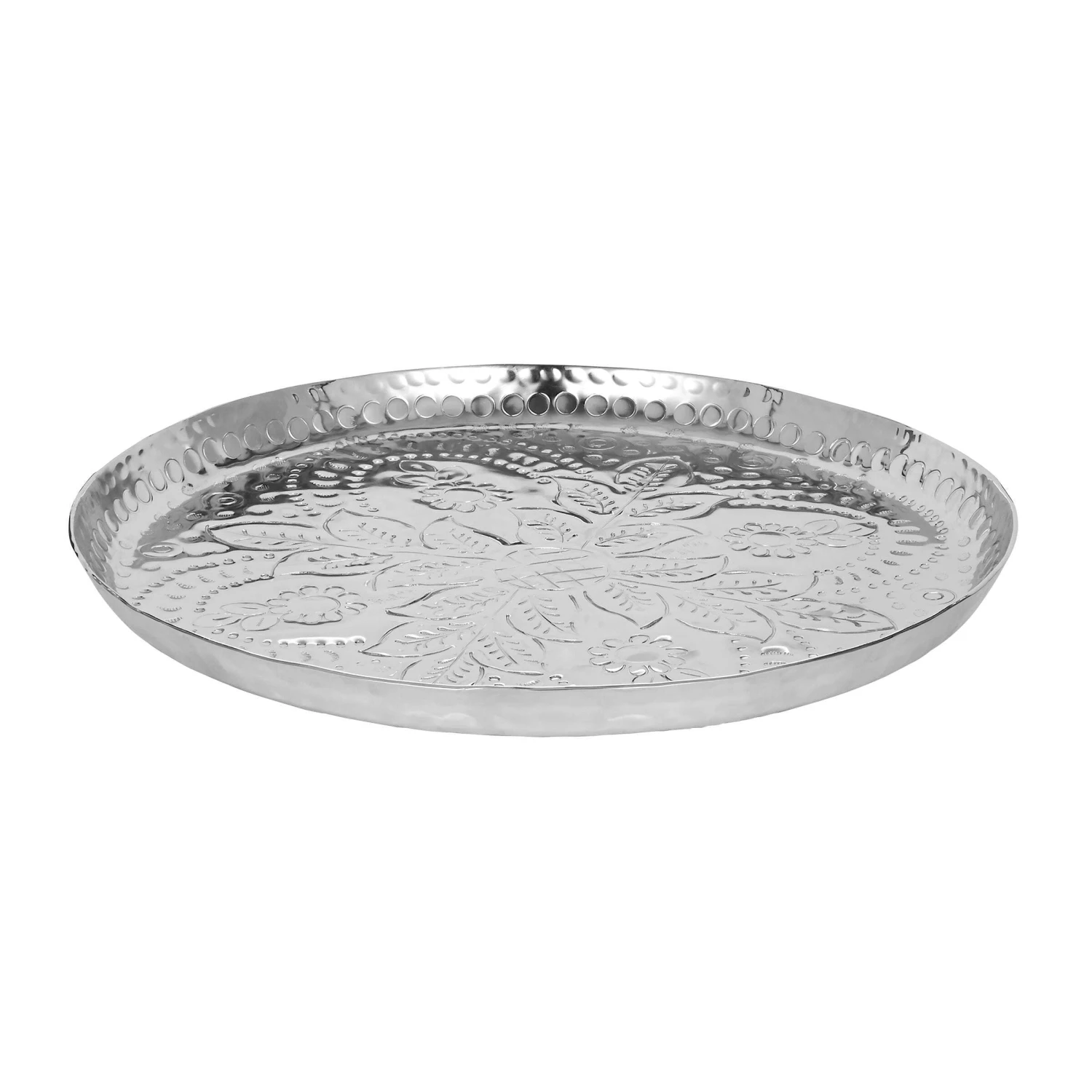 Deko-Teller Floral Ø37cm ORIENTAL LOUNGE in Silber Deko-Teller Floral Ø37cm ORIENTAL LOUNGE In Silber -Butlers butlers deko teller floral o37cm oriental lounge in silber 1