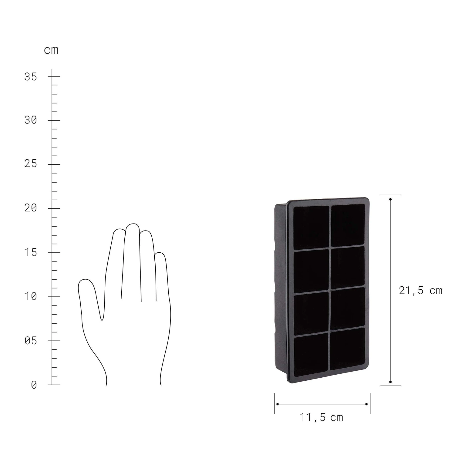 Eiswürfelform für 8 XXL Eiswürfel COOL DOWN in Schwarz Eiswürfelform Für 8 XXL Eiswürfel COOL DOWN In Schwarz -Butlers butlers eiswurfelform fur 8 xxl eiswurfel cool down in schwarz 2