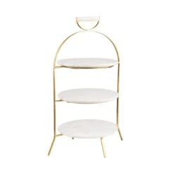 Etagere 3-stufig Höhe 65cm MARBLE In Weiß 4 Etagere 3-stufig Höhe 65cm MARBLE In Weiß -Butlers butlers etagere 3 stufig hohe 65cm marble in weiss 2