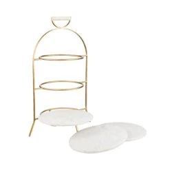 Etagere 3-stufig Höhe 65cm MARBLE In Weiß 5 Etagere 3-stufig Höhe 65cm MARBLE In Weiß -Butlers butlers etagere 3 stufig hohe 65cm marble in weiss 3