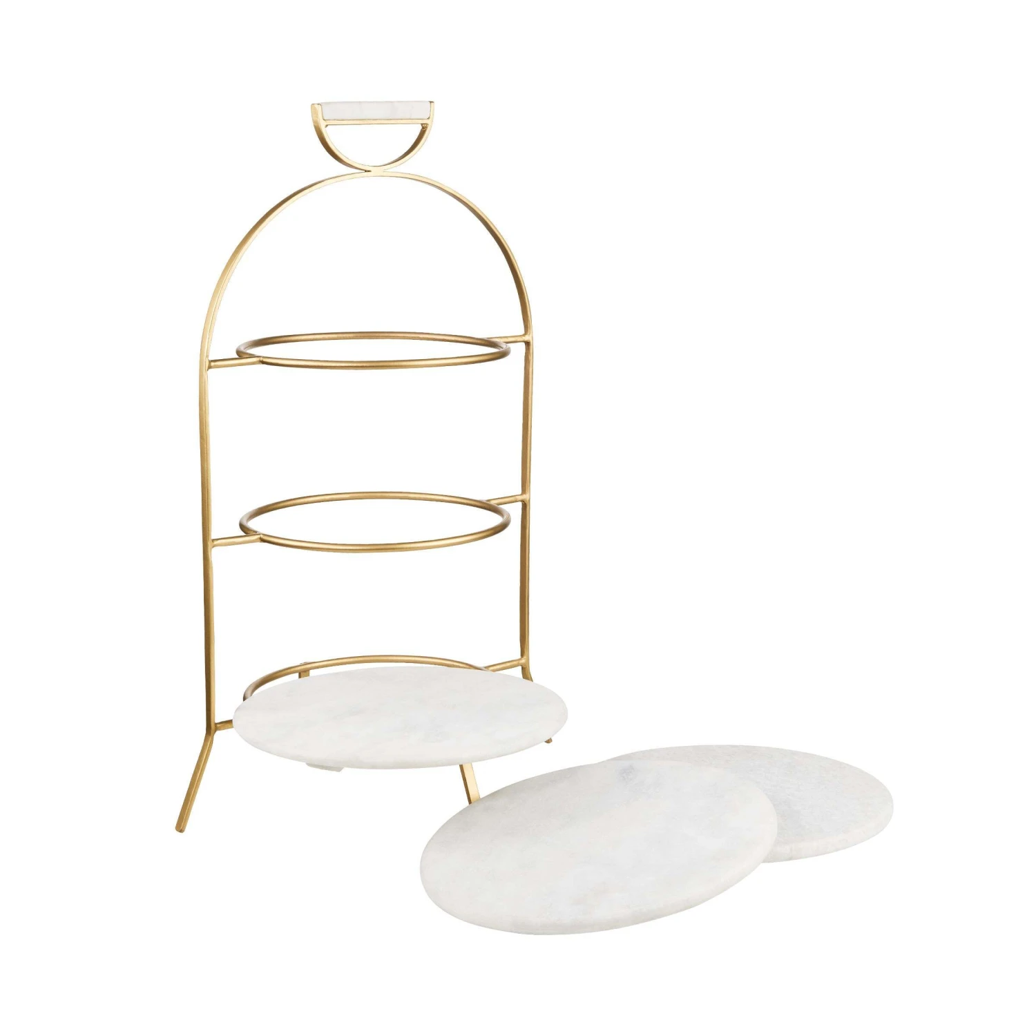 Etagere 3-stufig Höhe 65cm MARBLE in Weiß Etagere 3-stufig Höhe 65cm MARBLE In Weiß -Butlers butlers etagere 3 stufig hohe 65cm marble in weiss 3