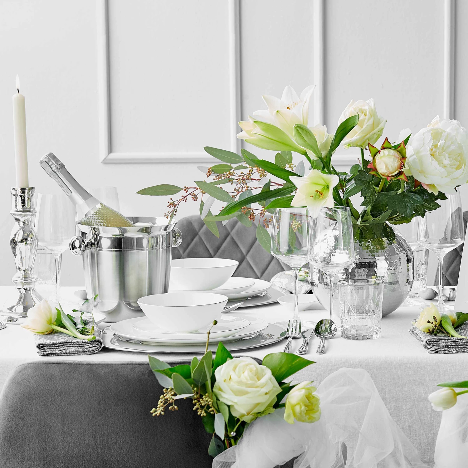 Flaschenkühler CHAMPAGNE in Silber Flaschenkühler CHAMPAGNE In Silber -Butlers butlers flaschenkuhler champagne in silber 2