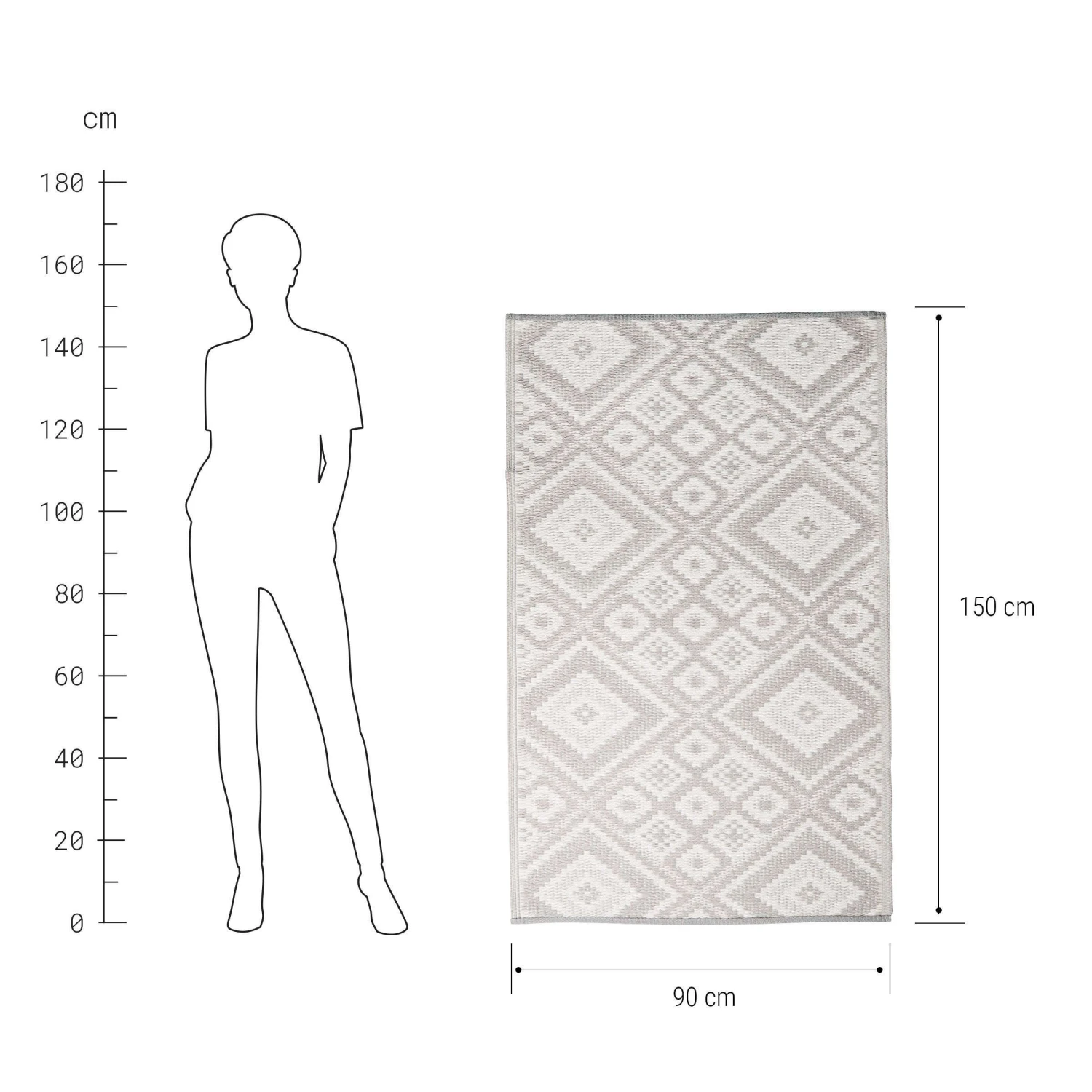 In- & Outdoor-Teppich Ethno L 150 x B 90cm COLOUR CLASH in Grau In- & Outdoor-Teppich Ethno L 150 X B 90cm COLOUR CLASH In Grau -Butlers butlers in and outdoor teppich ethno l 150 x b 90cm colour clash in grau 2