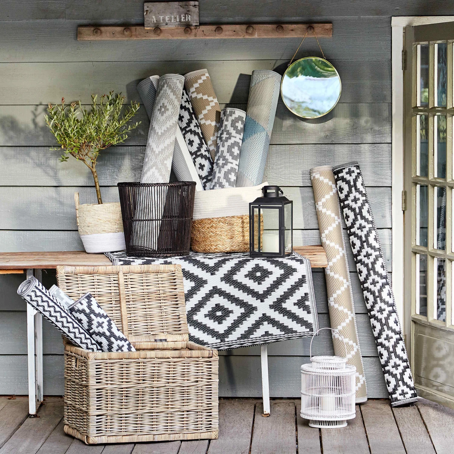 In- & Outdoor-Teppich Ethno Rauten L 150 x B 90cm COLOUR CLASH in Schwarz-Weiß In- & Outdoor-Teppich Ethno Rauten L 150 X B 90cm COLOUR CLASH In Schwarz-Weiß -Butlers butlers in and outdoor teppich ethno rauten l 150 x b 90cm colour clash in schwarz weiss 7