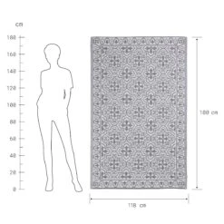 In- & Outdoor-Teppich Kacheln L 180 X B 118cm COLOUR CLASH In Grau-Weiß 4 In- & Outdoor-Teppich Kacheln L 180 X B 118cm COLOUR CLASH In Grau-Weiß -Butlers butlers in and outdoor teppich kacheln l 180 x b 118cm colour clash in grau weiss 2