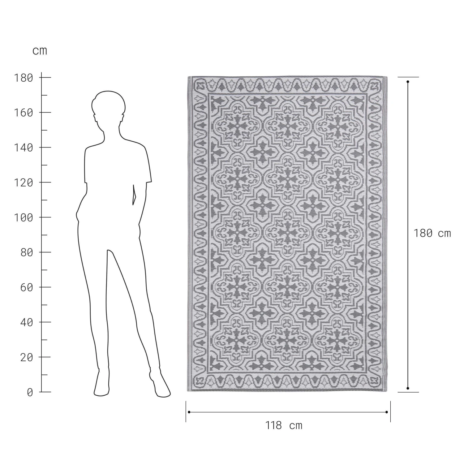 In- & Outdoor-Teppich Kacheln L 180 x B 118cm COLOUR CLASH in Grau-Weiß In- & Outdoor-Teppich Kacheln L 180 X B 118cm COLOUR CLASH In Grau-Weiß -Butlers butlers in and outdoor teppich kacheln l 180 x b 118cm colour clash in grau weiss 2