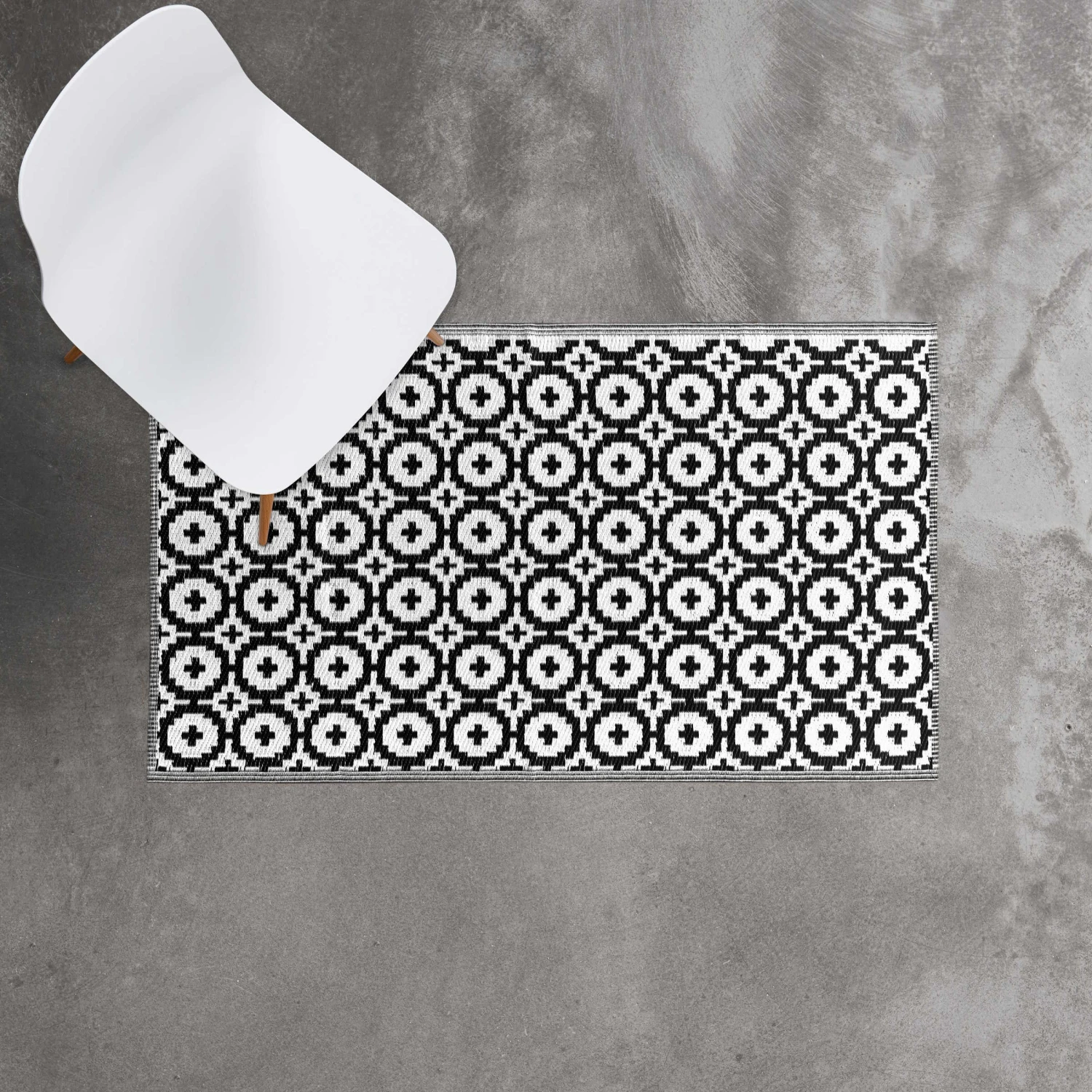 In- & Outdoor-Teppich Mosaik L 150 x B 90cm COLOUR CLASH in Schwarz In- & Outdoor-Teppich Mosaik L 150 X B 90cm COLOUR CLASH In Schwarz -Butlers butlers in and outdoor teppich mosaik l 150 x b 90cm colour clash in schwarz 3