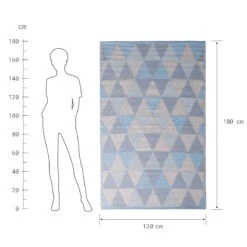 In- & Outdoorteppich Dreiecke L 180 X B 120cm COLOUR CLASH In Pastellblau 4 In- & Outdoorteppich Dreiecke L 180 X B 120cm COLOUR CLASH In Pastellblau -Butlers butlers in and outdoorteppich dreiecke l 180 x b 120cm colour clash in pastellblau 2