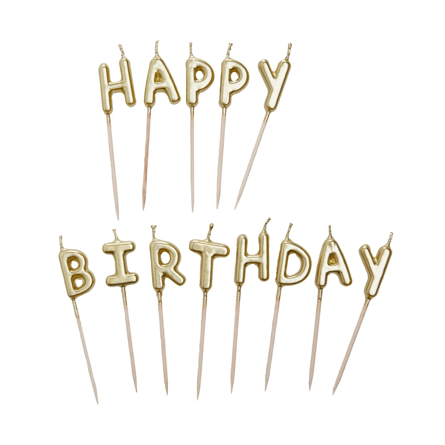 Kerzen Set HAPPY BIRTHDAY in Gold Kerzen Set HAPPY BIRTHDAY In Gold -Butlers butlers kerzen set happy birthday in gold