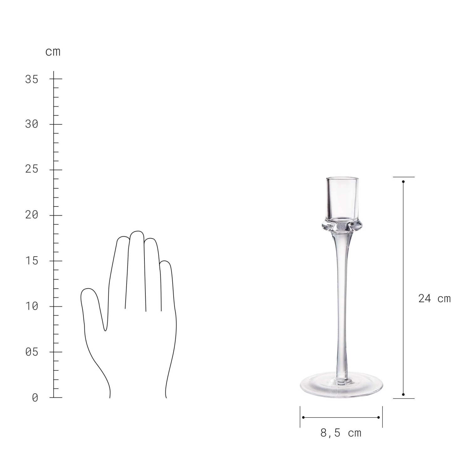 Kerzenhalter Höhe 24cm INVISIBLE in Transparent Kerzenhalter Höhe 24cm INVISIBLE In Transparent -Butlers butlers kerzenhalter hohe 24cm invisible in transparent 3