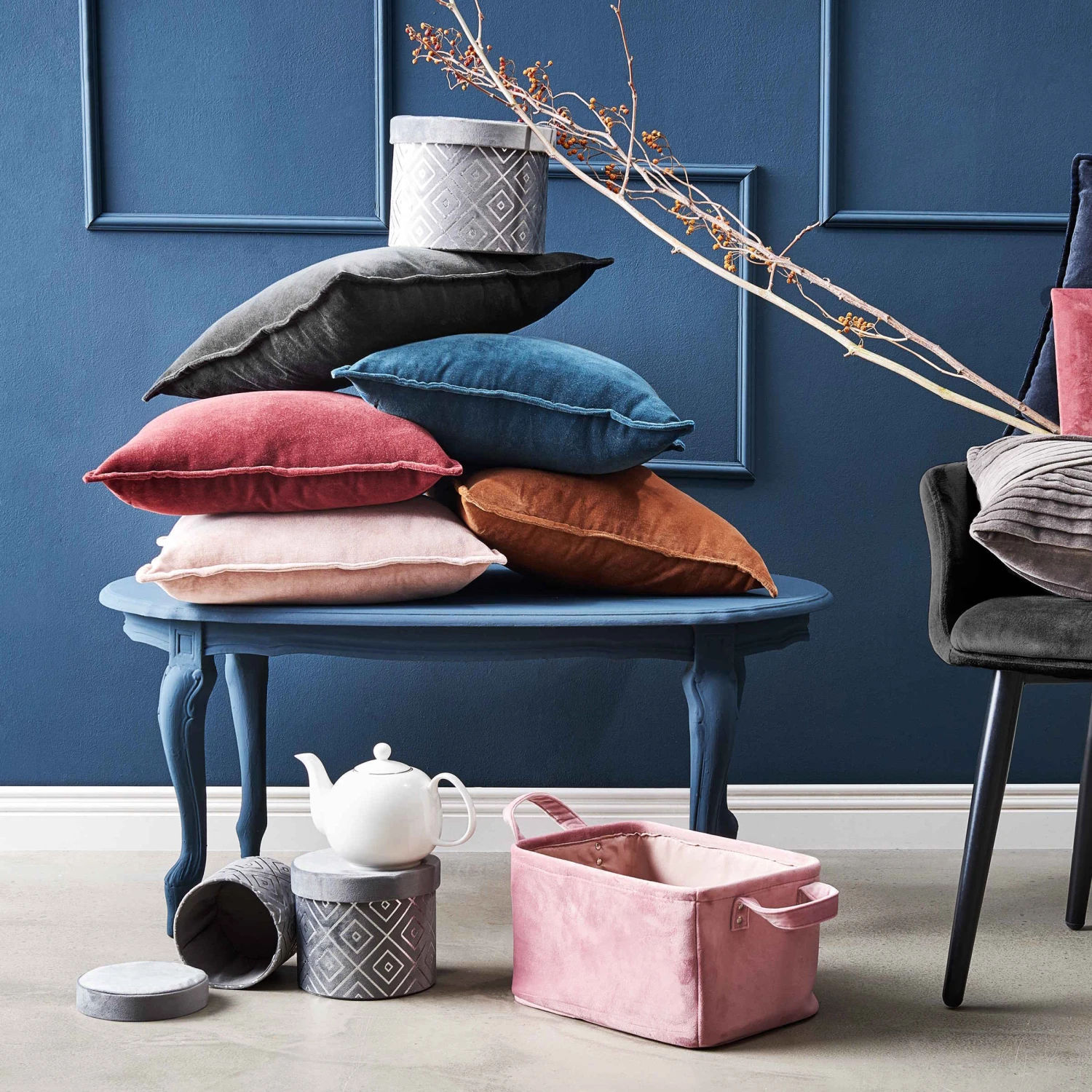 Kissen L 45 x B 45cm COTTON VELVET in Hellbraun Kissen L 45 X B 45cm COTTON VELVET In Hellbraun -Butlers butlers kissen l 45 x b 45cm cotton velvet in hellbraun 4