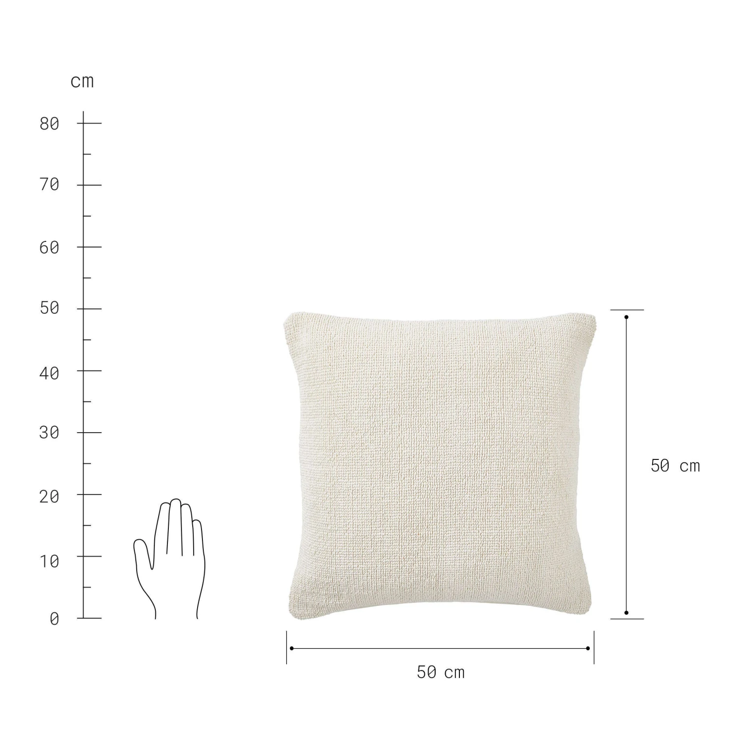 Kissen L 50 x B 50cm FENJA in Beige Kissen L 50 X B 50cm FENJA In Beige -Butlers butlers kissen l 50 x b 50cm fenja in beige 2