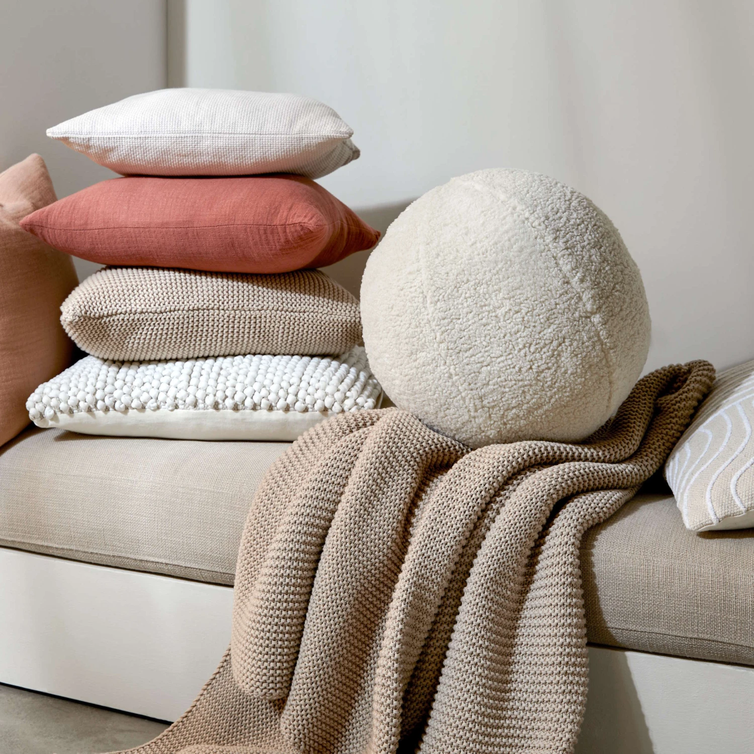 Kissen L 50 x B 50cm FENJA in Beige Kissen L 50 X B 50cm FENJA In Beige -Butlers butlers kissen l 50 x b 50cm fenja in beige 4