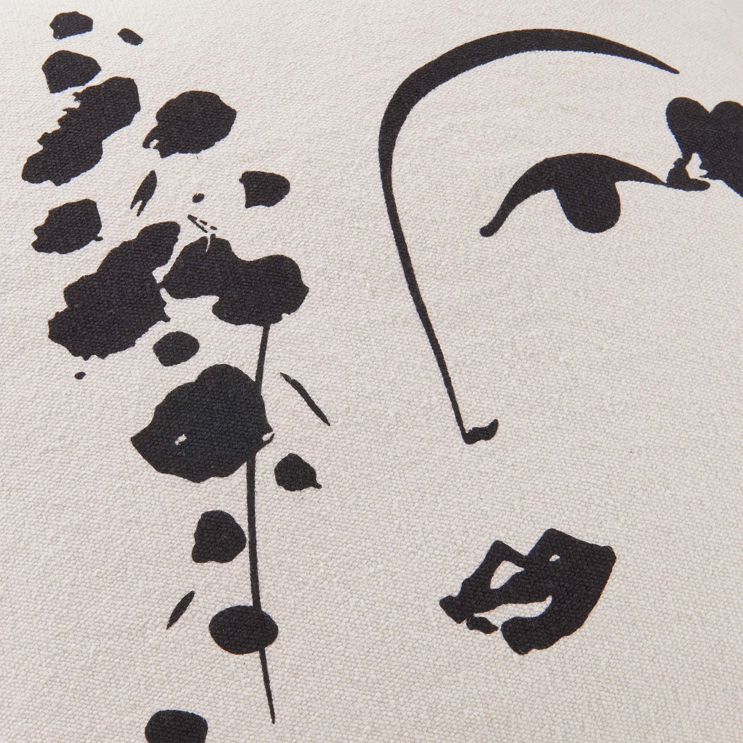 Kissen Line Art L 50 x B 50cm MUSE in Natur-Schwarz Kissen Line Art L 50 X B 50cm MUSE In Natur-Schwarz -Butlers butlers kissen line art l 50 x b 50cm muse in natur schwarz 4