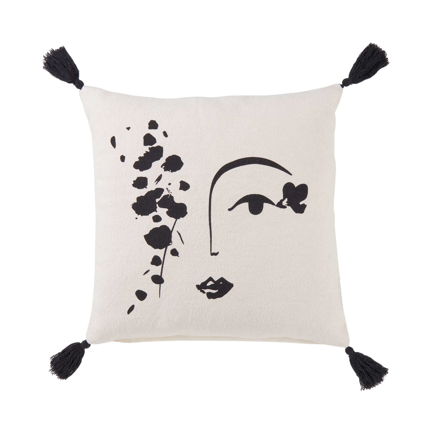 Kissen Line Art L 50 x B 50cm MUSE in Natur-Schwarz Kissen Line Art L 50 X B 50cm MUSE In Natur-Schwarz -Butlers butlers kissen line art l 50 x b 50cm muse in natur schwarz