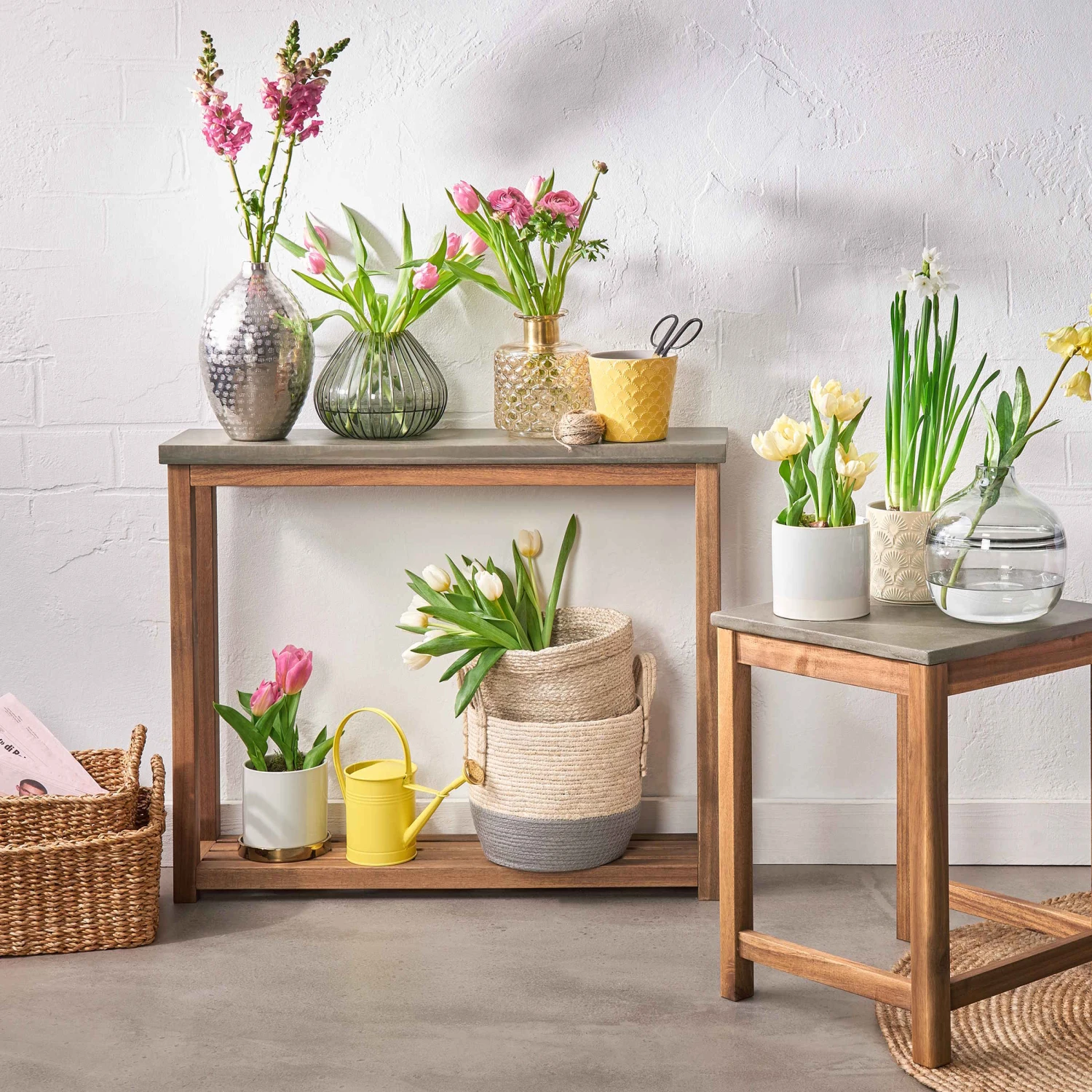 Konsole mit Zementplatte CONCRETE in Natur-Grau Konsole Mit Zementplatte CONCRETE In Natur-Grau -Butlers butlers konsole mit zementplatte concrete in natur grau 7