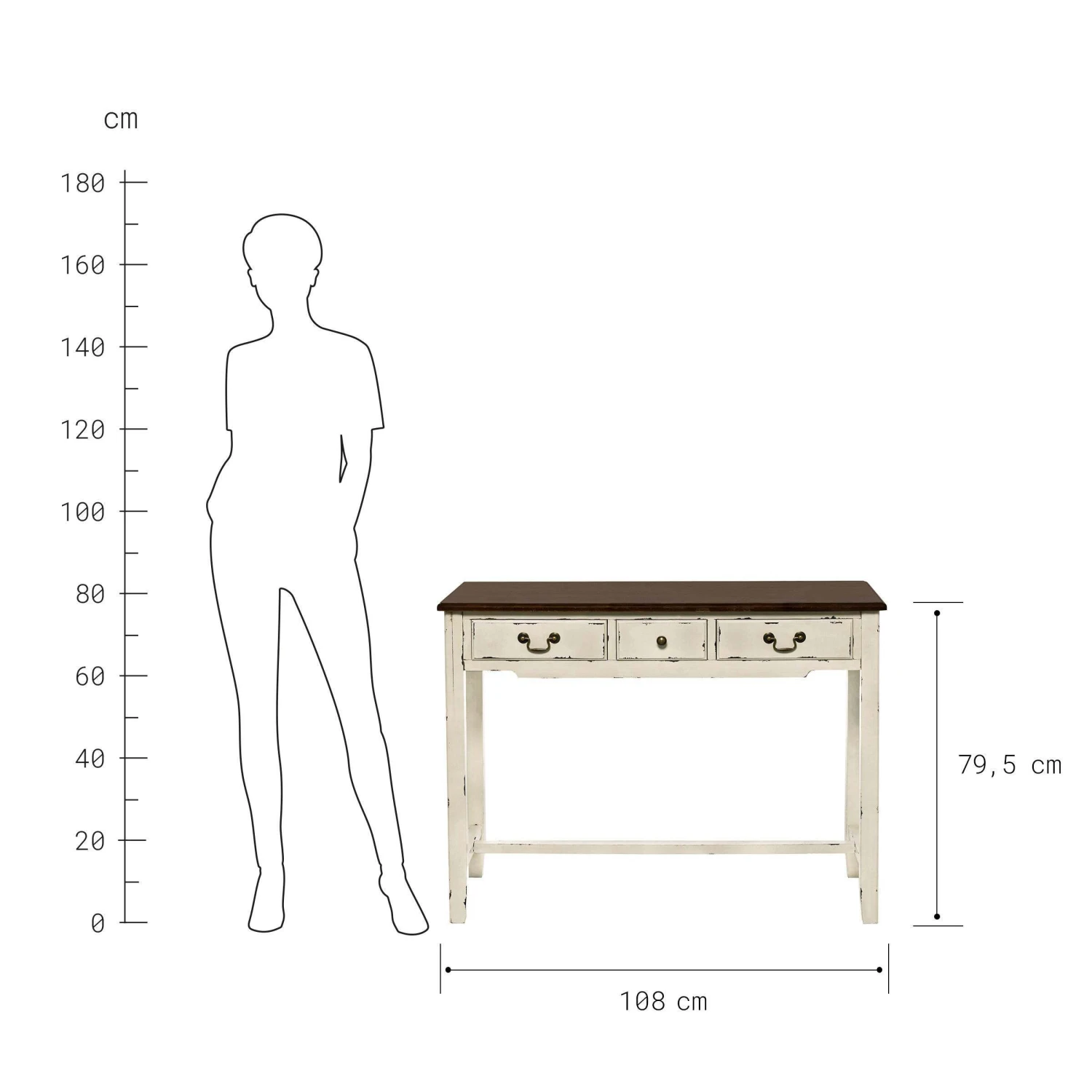 Konsolentisch mit 3 Schubladen CABOTT COVE in Creme-Braun Konsolentisch Mit 3 Schubladen CABOTT COVE In Creme-Braun -Butlers butlers konsolentisch mit 3 schubladen cabott cove in creme braun 3