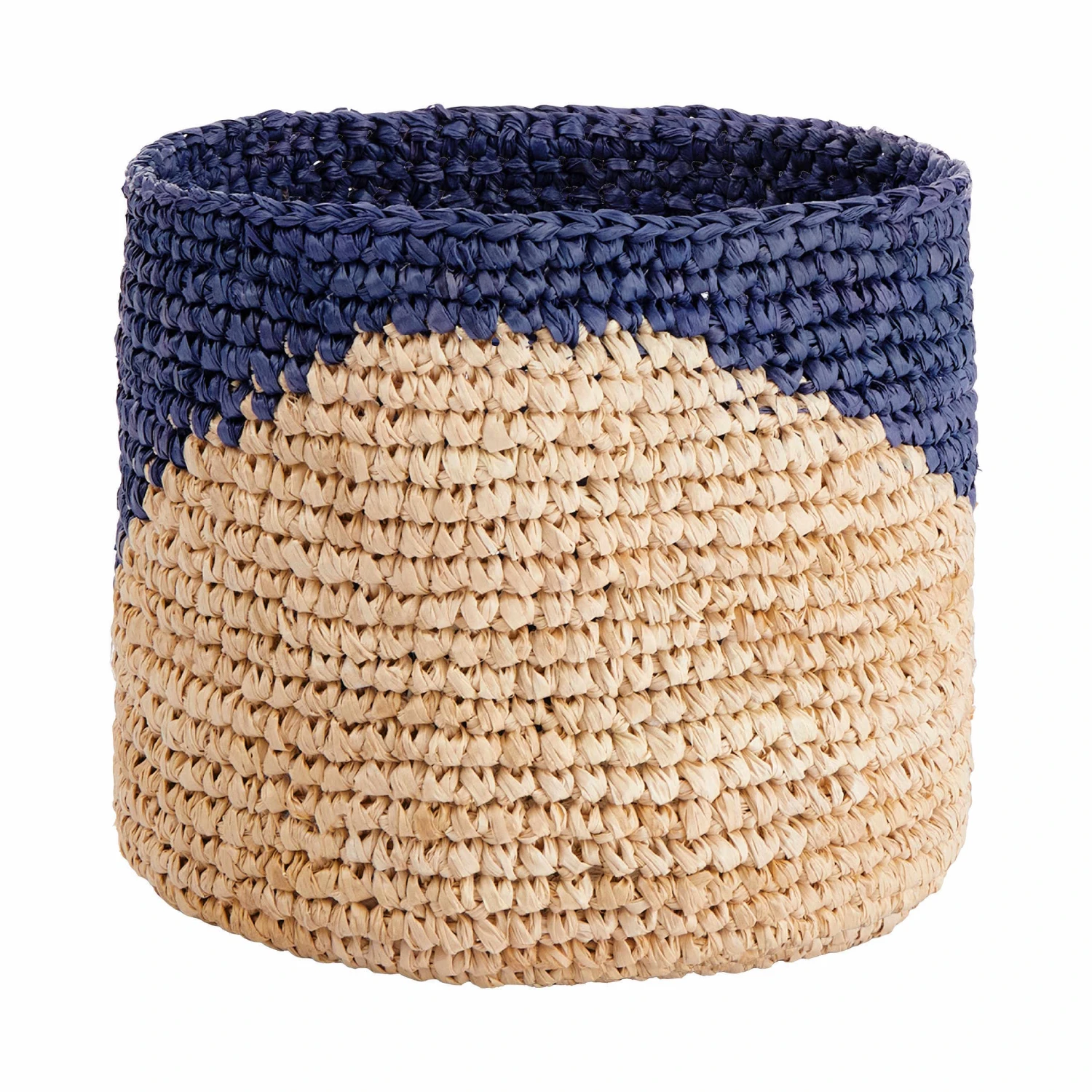 Korb handgefertigt aus Raffia Ø13cm ISALO in Natur-Blau Korb Handgefertigt Aus Raffia Ø13cm ISALO In Natur-Blau -Butlers butlers korb handgefertigt aus raffia o13cm isalo in natur blau 1
