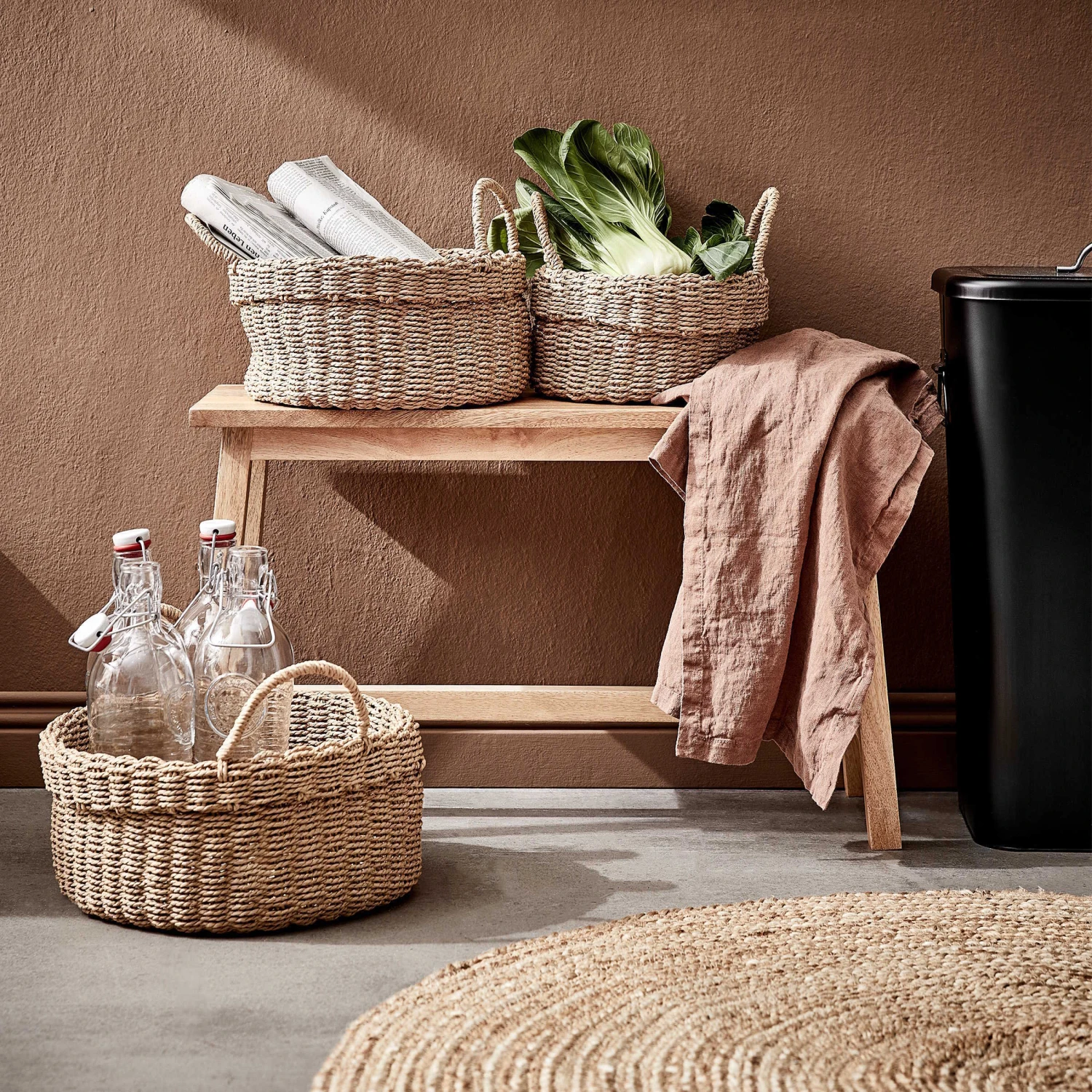 Korb Ø23cm PAPER BRAID in Natur Korb Ø23cm PAPER BRAID In Natur -Butlers butlers korb o23cm paper braid in natur 1