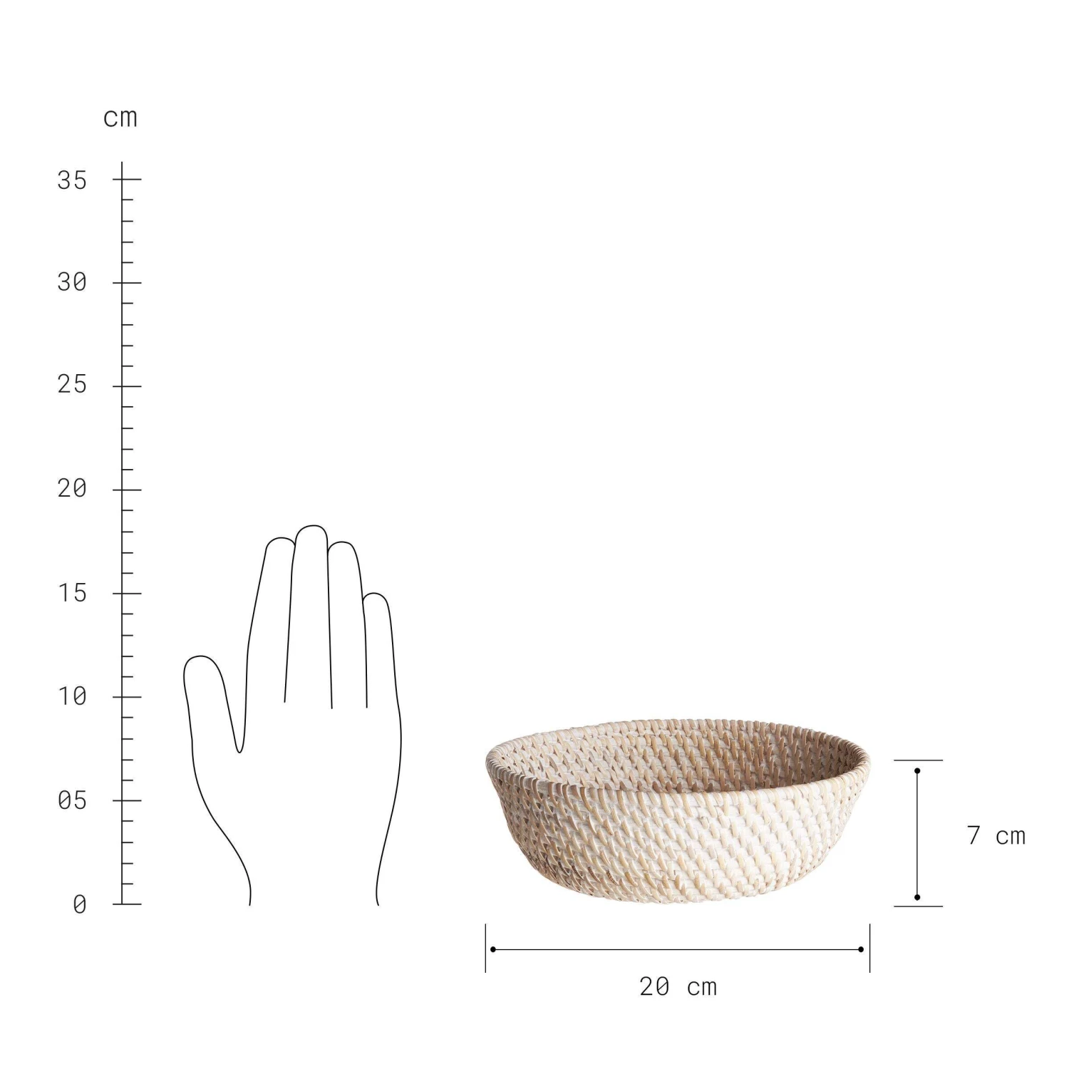 Korb rund Ø20cm RONDA in Natur Korb Rund Ø20cm RONDA In Natur -Butlers butlers korb rund o20cm ronda in natur 2