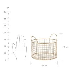 Korb Rund Ø22cm HOOP In Gold 4 Korb Rund Ø22cm HOOP In Gold -Butlers butlers korb rund o22cm hoop in gold 2