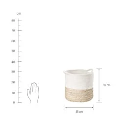 Korb Rund Ø35cm COTTON BRAID In Natur-Weiß 4 Korb Rund Ø35cm COTTON BRAID In Natur-Weiß -Butlers butlers korb rund o35cm cotton braid in natur weiss 2