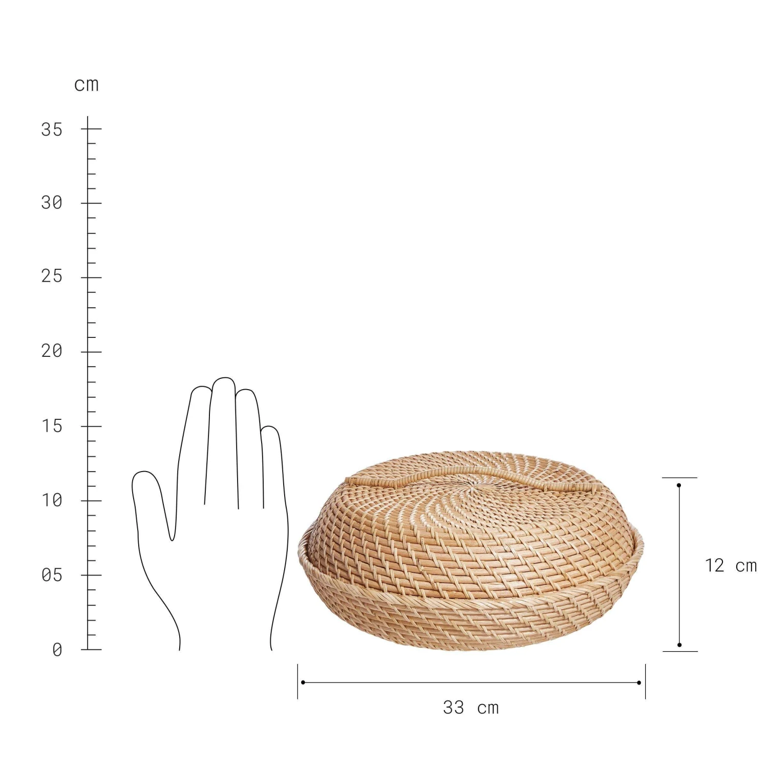 Korbschale Rattan Ø33cm RONDA in Natur Korbschale Rattan Ø33cm RONDA In Natur -Butlers butlers korbschale rattan o33cm ronda in natur 3