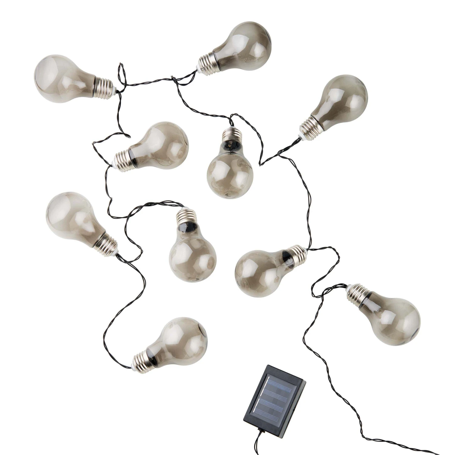 Lichterkette Solar mit 10 Glühbirnen SUNLIGHT in Grau Lichterkette Solar Mit 10 Glühbirnen SUNLIGHT In Grau -Butlers butlers lichterkette solar mit 10 gluhbirnen sunlight in grau