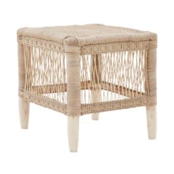 Butlers 23 Malawi Hocker Handgeflochten BOHO LOUNGE In Natur