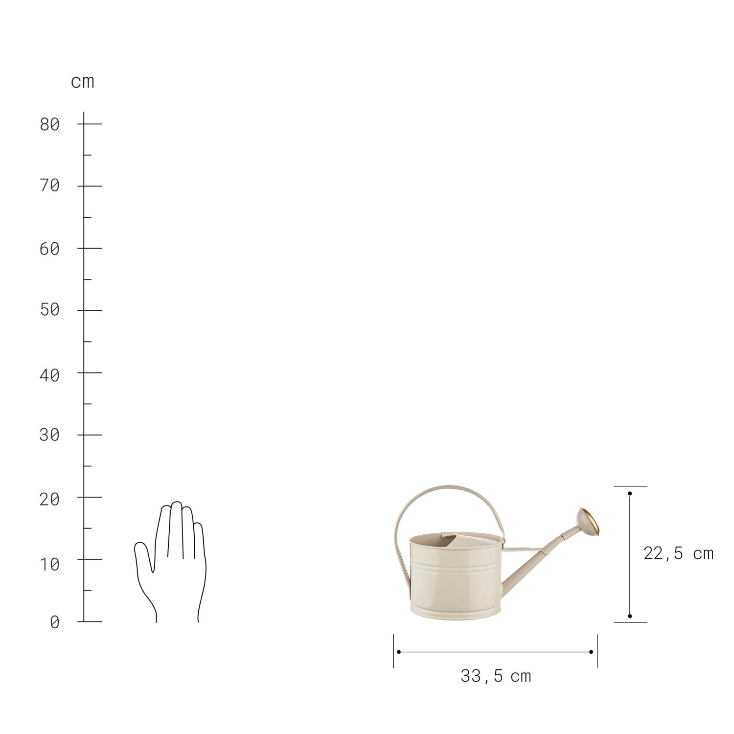 Mini-Gießkanne 1,5l ZINC in Beige Mini-Gießkanne 1,5l ZINC In Beige -Butlers butlers mini giesskanne 1 5l zinc in beige 3