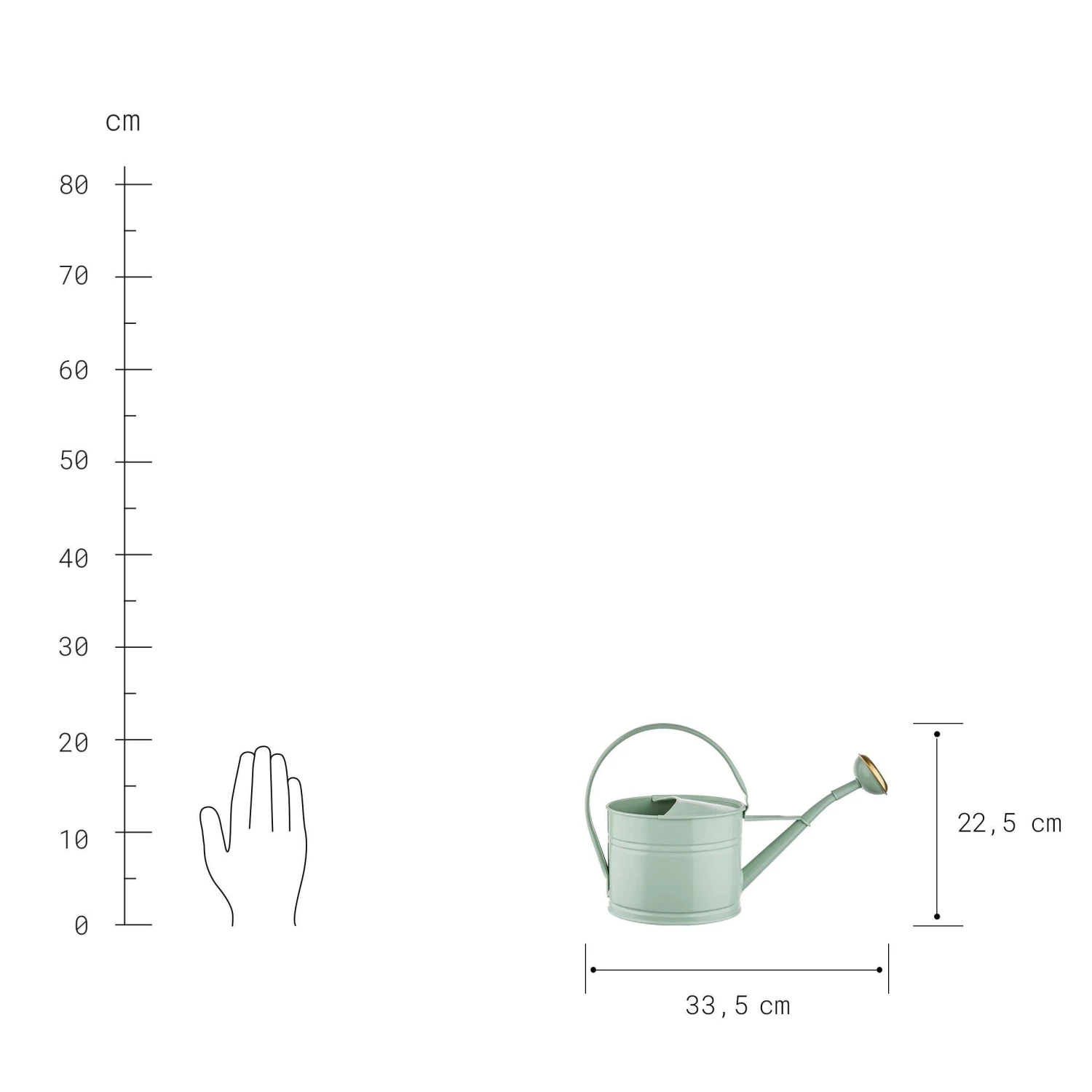 Mini-Gießkanne 1,5l ZINC in Pastellgrün Mini-Gießkanne 1,5l ZINC In Pastellgrün -Butlers butlers mini giesskanne 1 5l zinc in pastellgrun 2