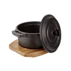 Mini-Serviertopf Mit Holzuntersetzer L 14 X B 11cm HOT IRON In Schwarz 6 Mini-Serviertopf Mit Holzuntersetzer L 14 X B 11cm HOT IRON In Schwarz -Butlers butlers mini serviertopf mit holzuntersetzer l 14 x b 11cm hot iron in schwarz 4