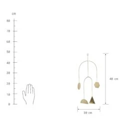 Mobile 4 Ornamente Länge 48cm PEACEFUL HOME In Gold 4 Mobile 4 Ornamente Länge 48cm PEACEFUL HOME In Gold -Butlers butlers mobile 4 ornamente lange 48cm peaceful home in gold 2