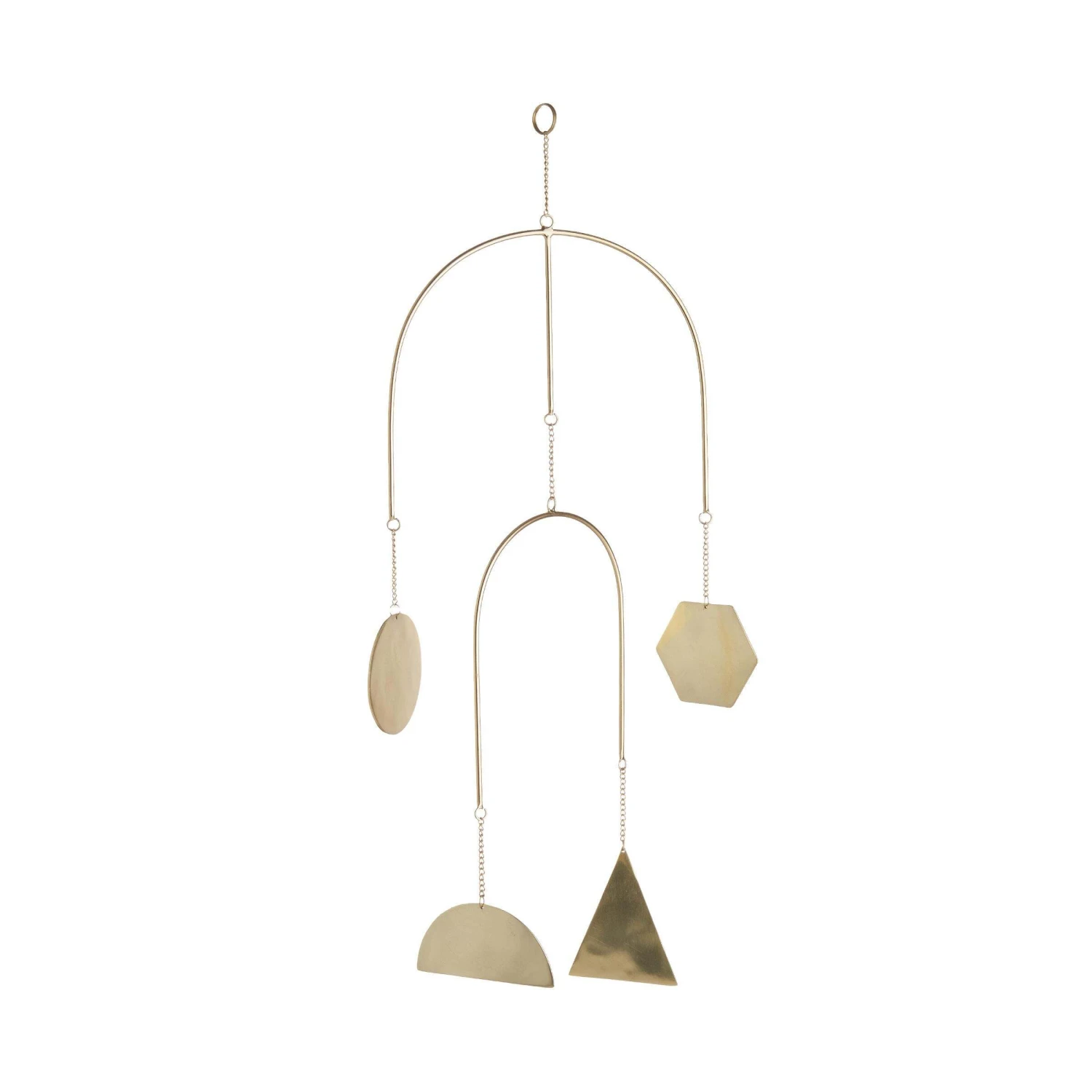 Mobile 4 Ornamente Länge 48cm PEACEFUL HOME in Gold Mobile 4 Ornamente Länge 48cm PEACEFUL HOME In Gold -Butlers butlers mobile 4 ornamente lange 48cm peaceful home in gold
