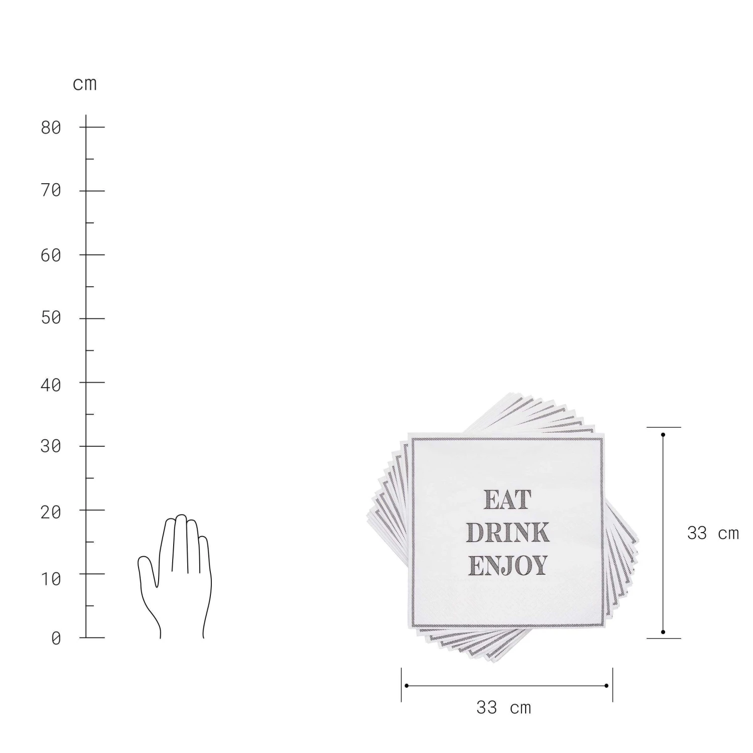 Papierserviette Eat Drink Enjoy 20 Stück APRÈS in Weiß-Schwarz Papierserviette Eat Drink Enjoy 20 Stück APRÈS In Weiß-Schwarz -Butlers butlers papierserviette eat drink enjoy 20 stuck apres in weiss schwarz 1