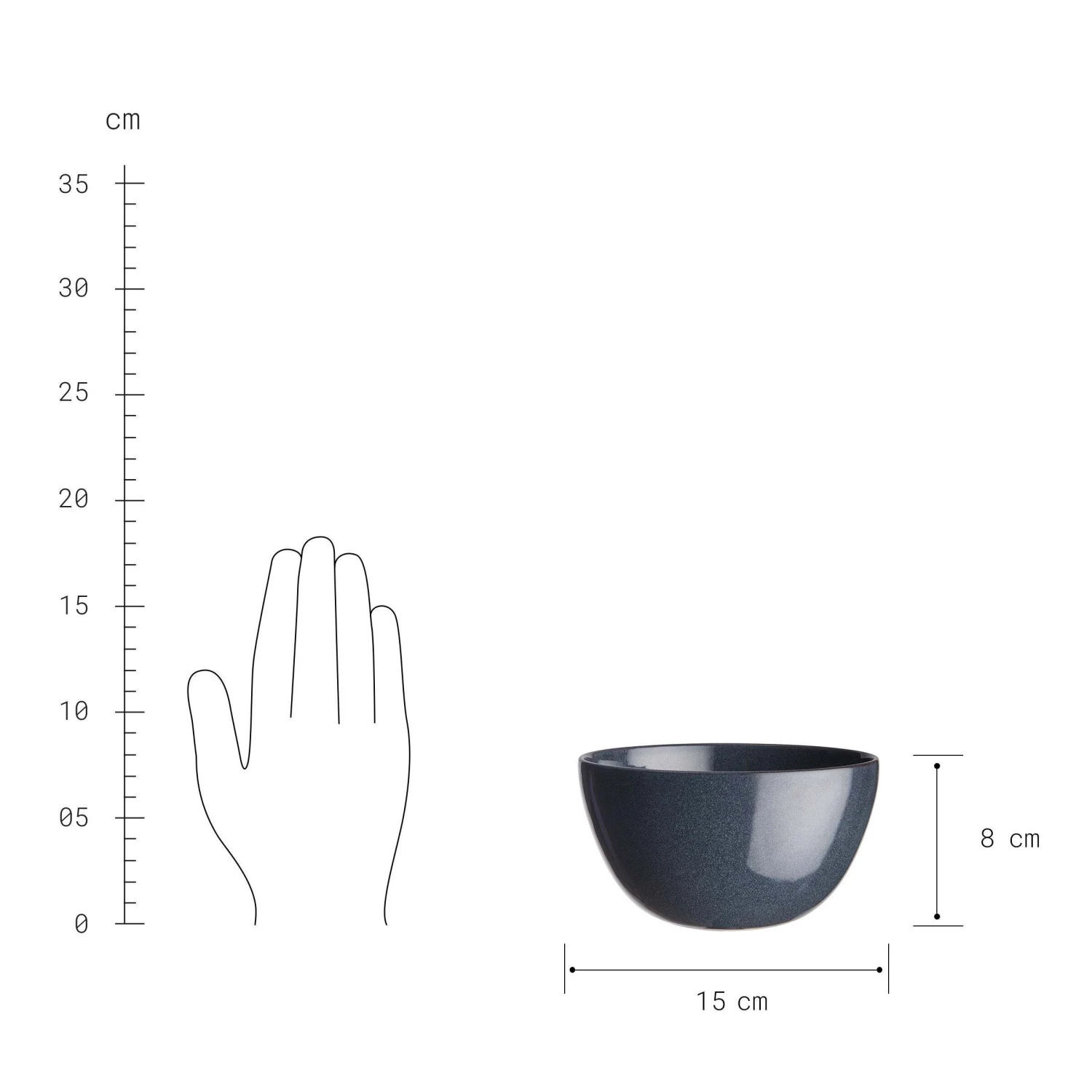 Schale 600ml NATIVE in Dunkelblau Schale 600ml NATIVE In Dunkelblau -Butlers butlers schale 600ml native in dunkelblau 3