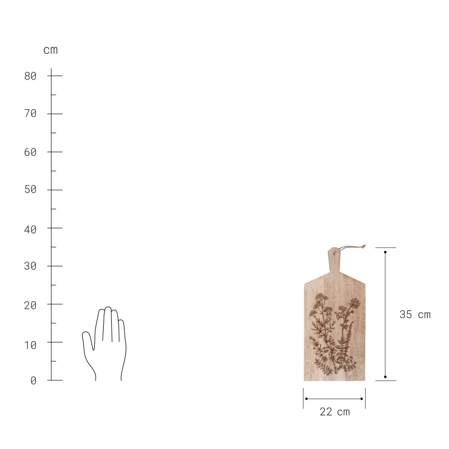 Schneidebrett Blumen L 35 x B 22cm FINE CUT in Braun Schneidebrett Blumen L 35 X B 22cm FINE CUT In Braun -Butlers butlers schneidebrett blumen l 35 x b 22cm fine cut in braun 3