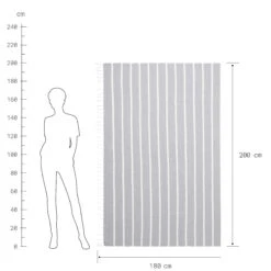 Strandtuch L 200 X B 180cm SURFSIDE In Hellgrau 4 Strandtuch L 200 X B 180cm SURFSIDE In Hellgrau -Butlers butlers strandtuch l 200 x b 180cm surfside in hellgrau 2