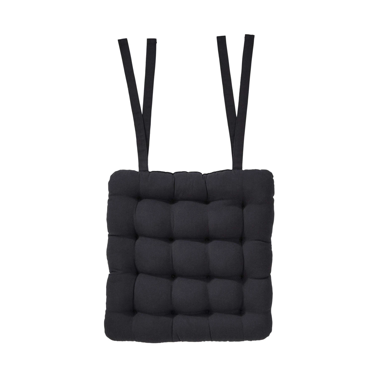 Stuhlkissen mit Bändchen L 35 x B 37cm SOLID in Schwarz Stuhlkissen Mit Bändchen L 35 X B 37cm SOLID In Schwarz -Butlers butlers stuhlkissen mit bandchen l 35 x b 37cm solid in schwarz