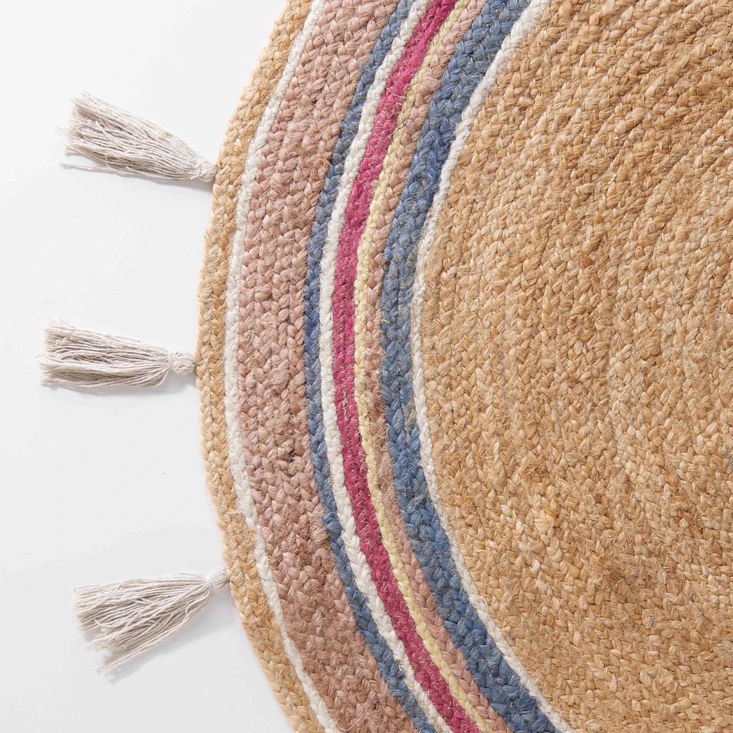 Teppich Rainbow mit Quasten Ø110cm ALL NATURE in Natur-Bunt Teppich Rainbow Mit Quasten Ø110cm ALL NATURE In Natur-Bunt -Butlers butlers teppich rainbow mit quasten o110cm all nature in natur bunt 4